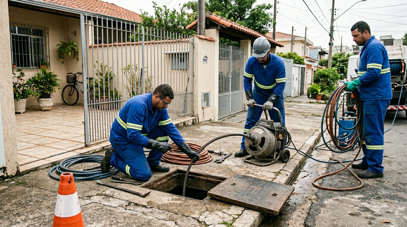Desentupimento de esgoto em Goiânia-GO